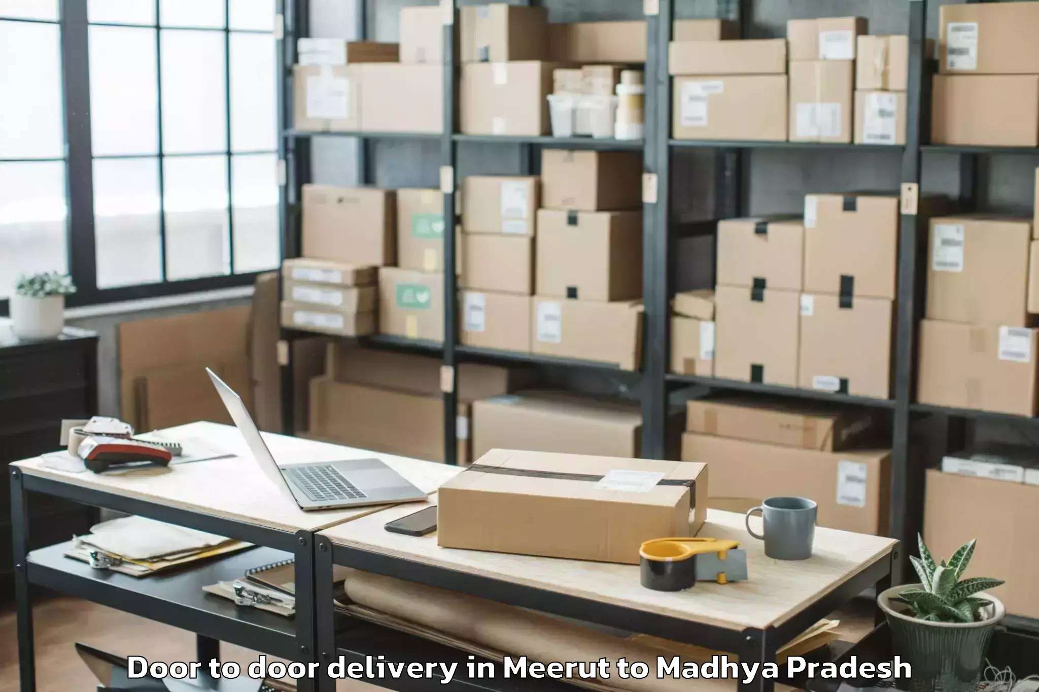 Professional Meerut to Malthon Door To Door Delivery